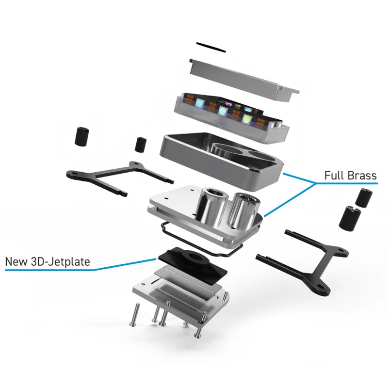 Alphacool Core 1 CPU Water Block Compatible AMD AM4,AM5,For INTEL LGA 1700,1851 Cooler,Nickel Plated Copper,Black,Silver,White