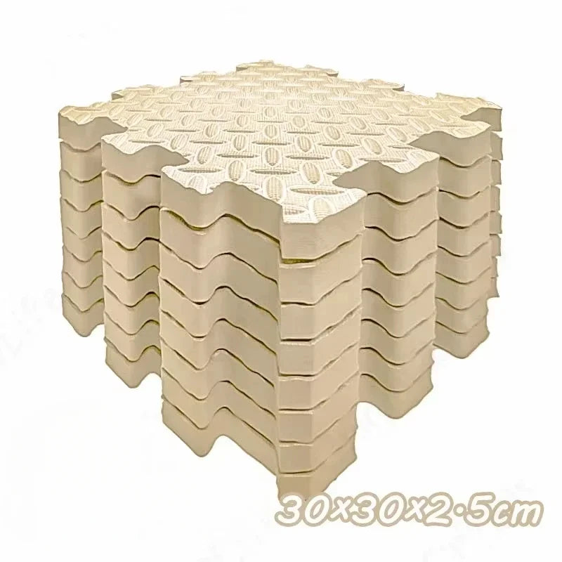 6Pcs 2.5cm Thickened Fitness Mat Non-slip Fall-proof Reusable Yoga Rug Helps Train for Play Home Gym Living Room Anti-Slip Mat