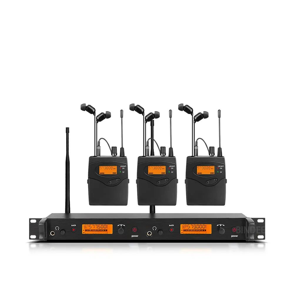 Professional In-Ear Monitor System 2-Channel Multi-Bodypack Monitor with In-Ear Wireless Monitor for Stage DJ Dedicated  EM-2050