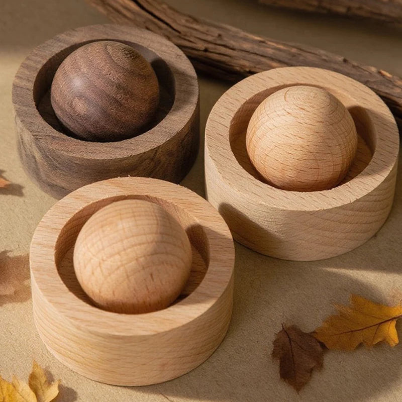 Wood Car Essential Oil Diffuser Wooden Aromatherapy Round Essential Oils Diffuser Set for Home Office Bedroom Car