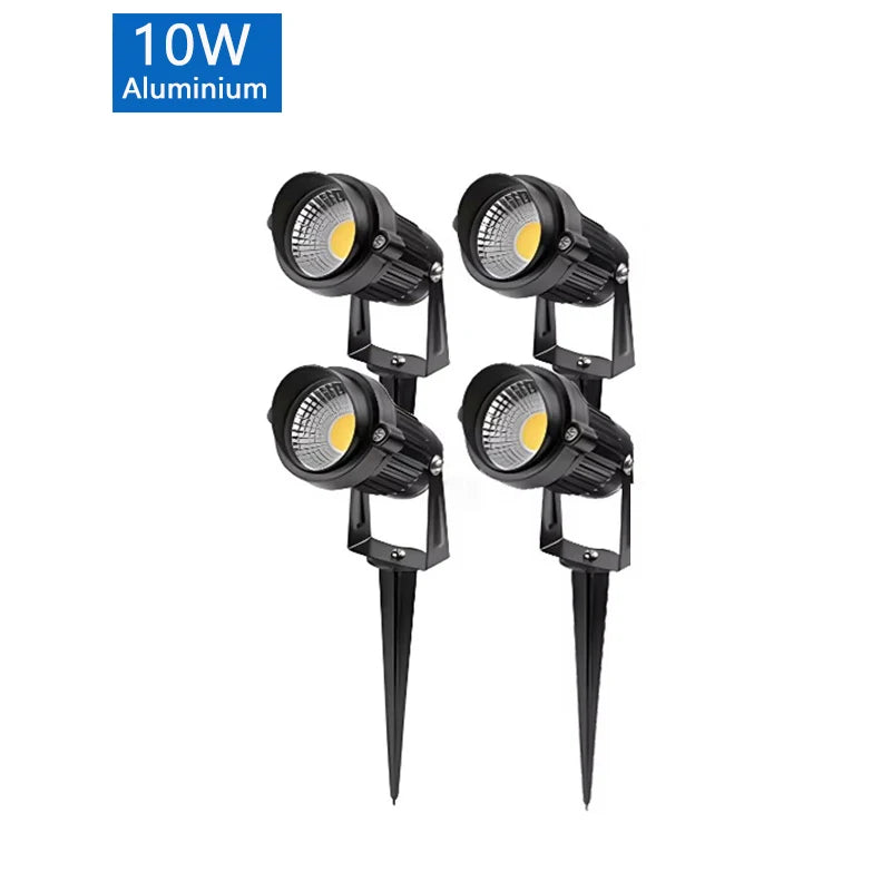 LED Garden Lawn Lamp 5W 10W 15W Outdoor Waterprof IP65 220V110V12V24V Landscape Spike Bulb Garden Path COB Lawn Spotlights