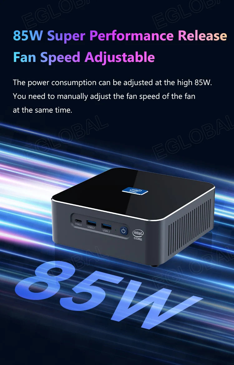 EGLOBAL Mini PC Gaming 13th Gen i9-13900H i7-13620H 32G DDR5 1TB NVMe Gaming Computer Windows11 Wifi6 Type-C Mini Computer Gamer