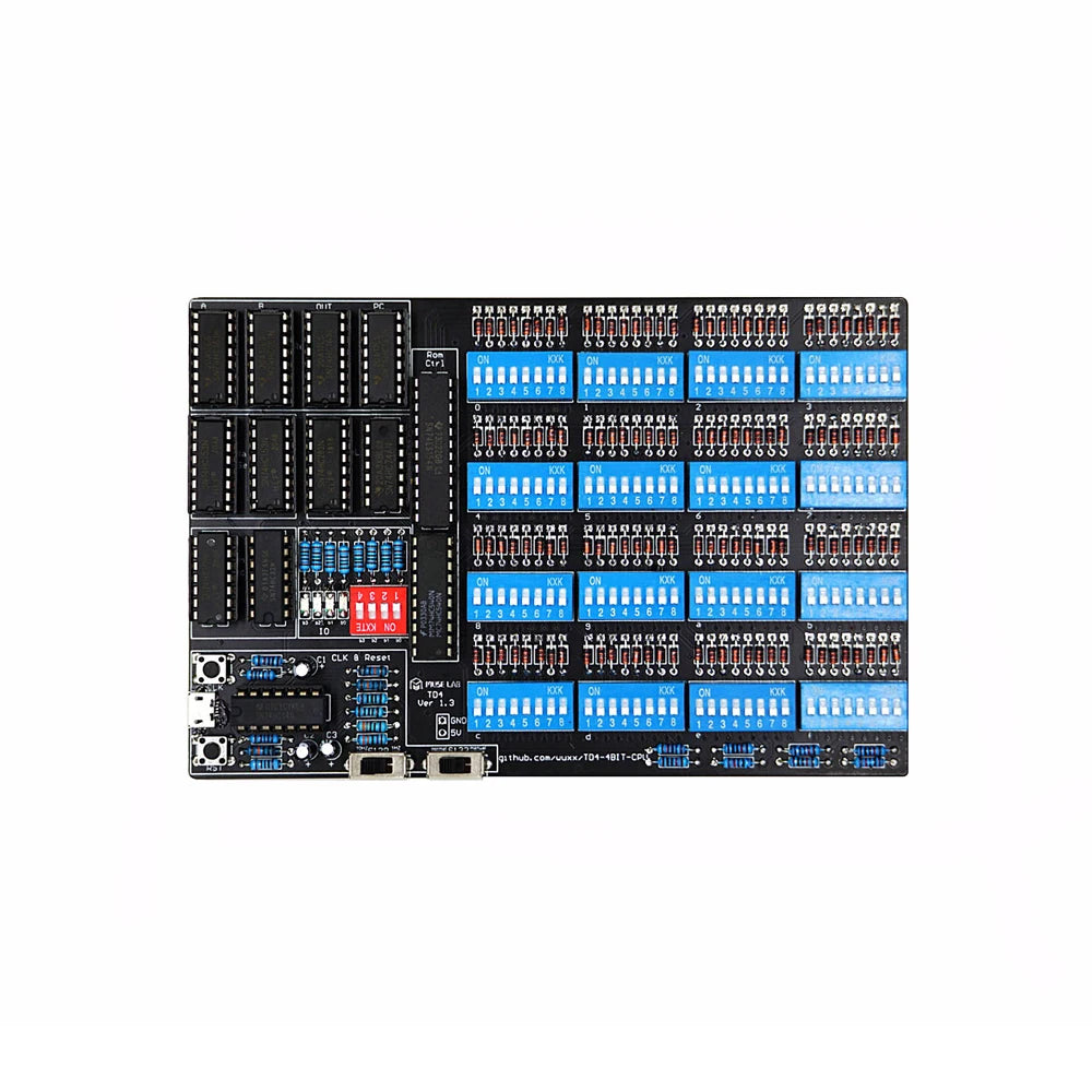 CPU DIY Kit TD4 CPU Make a simple 4-bit CPU By Yourself Open Source Software and Hardware Including PCB and All Components