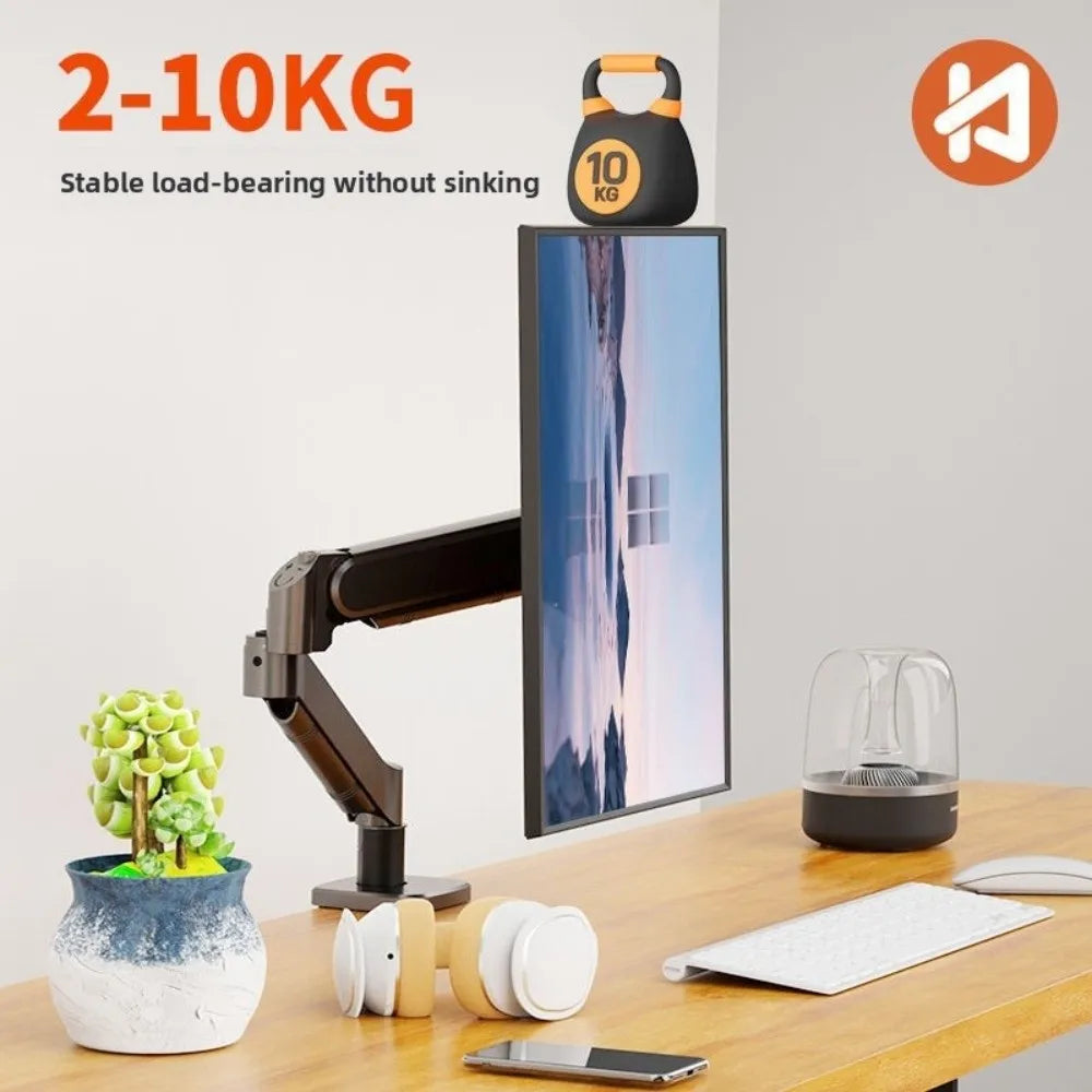 Desktop Mount Monitor Arm Stand with Tray Expandable Monitor Holder Ergonomic Universal Monitor Bracket Computer Monitor