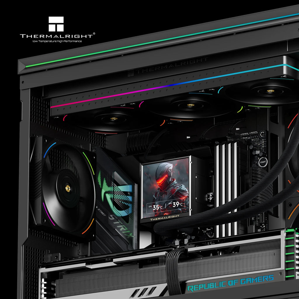 Thermalright PEERLESS VISION 360 UB ARGB All-In-One Liquid CPU Cooler, DIY Theme/With 3.95-Inch Display for LGA 1851/AM5/AM4