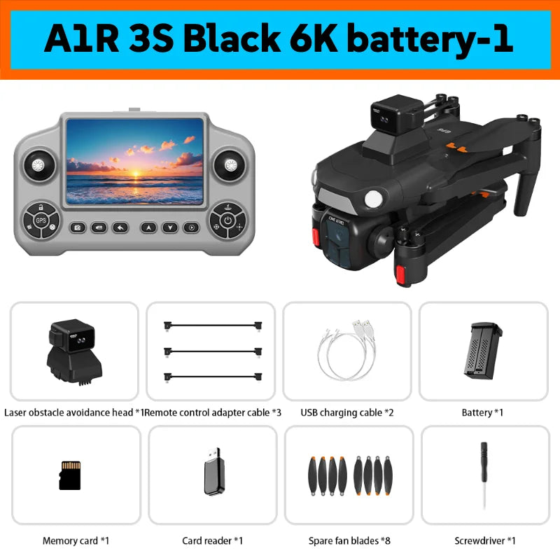 For Genuine A1R 3S 5G Screen-Controlled Drone with Laser 360 Obstacle Avoidance GPS Return Home 8K Camera for Aerial Photography