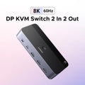 UGREEN DisplayPort 1.4 Switch 8K 60Hz DP Switch 2 PCs Sharing Monitor Keyboard Mouse Printer for Office Gaming
