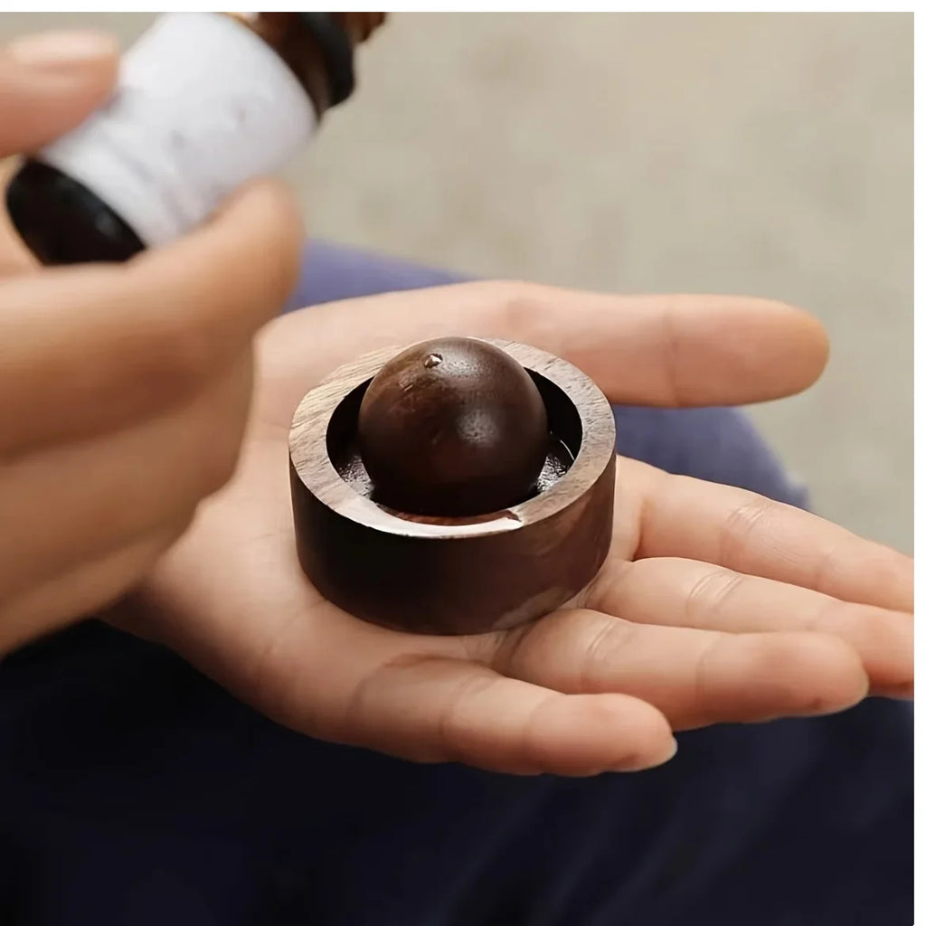 Car & Home Essential Oil Diffuser - Made of Wood Mini Cute Natural Fragrance Diffuser Suitable for Bedroom Living Room Bathroom