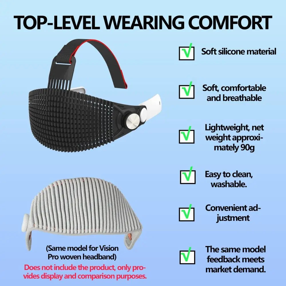 Upgraded Adjustable VR Headbands Breathable Ergonomic Head Strap Durable Soft Silicone VR Accessories for Meta Ques t3/Quest 3S