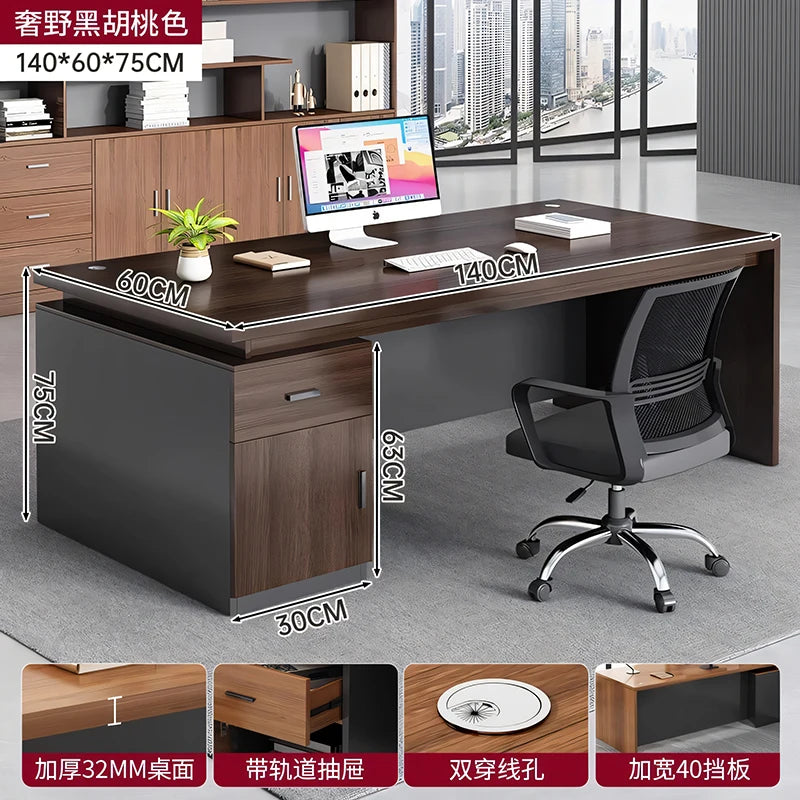 Cabinet Aesthetic Modern Desk Black Unique Gaming Computer Office Desk Design Writing Biurka Komputerowe Home Accessories