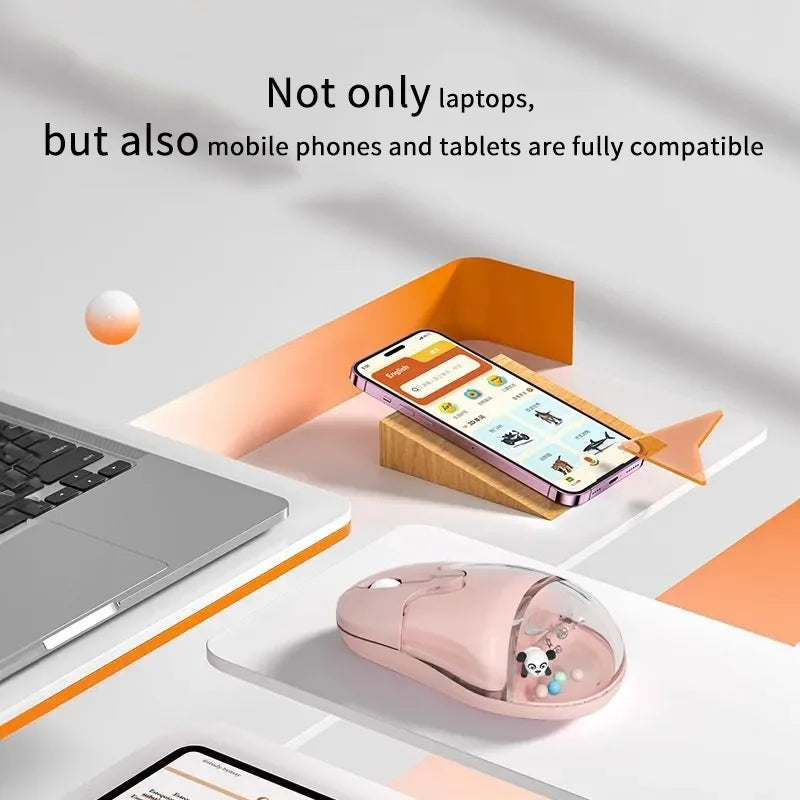 Wireless Dual-mode Mouse Wired Mause Creative Design Floating Doll Rechargeable Mute Button Beautiful Mice Office Use Ergonomics