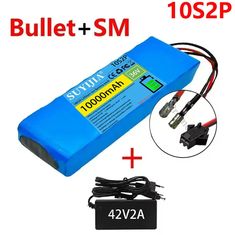 36V 10000mAh 10S2P 36V Electric Scooter Battery Lithium Electric Scooter 500W Electric Scooter Battery 36V 10S2P Battery