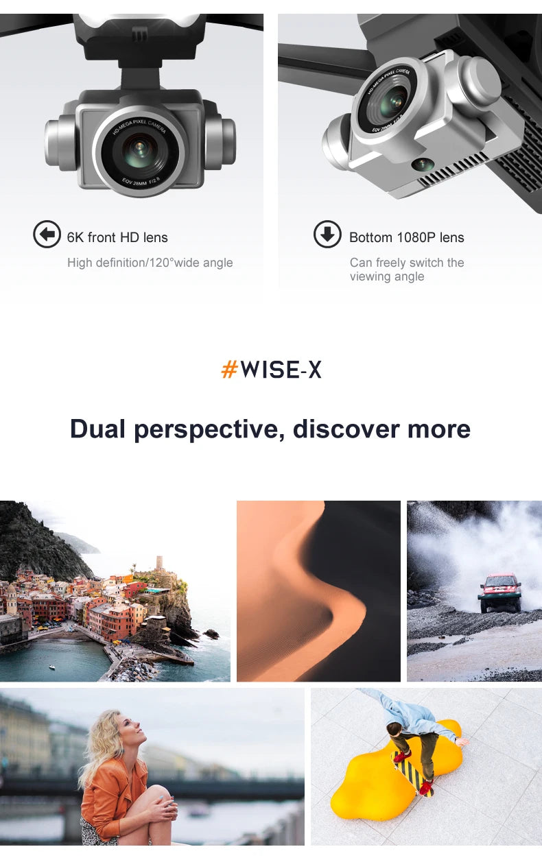 4DRC V14 Drone 4K HD Dual Camera 6K WIFI FPV Height Hold Dron RC Helicopter Professional Mini Quadcopter Foldable Four-Axis toy