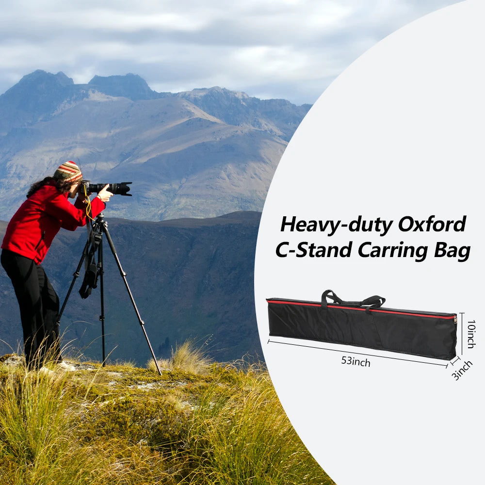 Photographic Equipment Professional Stainless Steel 2.6-3.3m Heavy Duty Light C Stand Studio Softbox Heavy Duty Tripod Carrybag