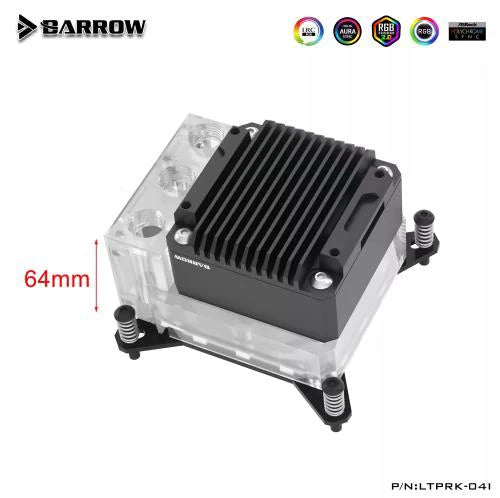 Barrow CPU Water Block with Integrated Pump Reservoir POM/Acrylic CPU Cooler for AMD AM3 AM4 AM5/INTEL 1700 1200 115X X99 Socke