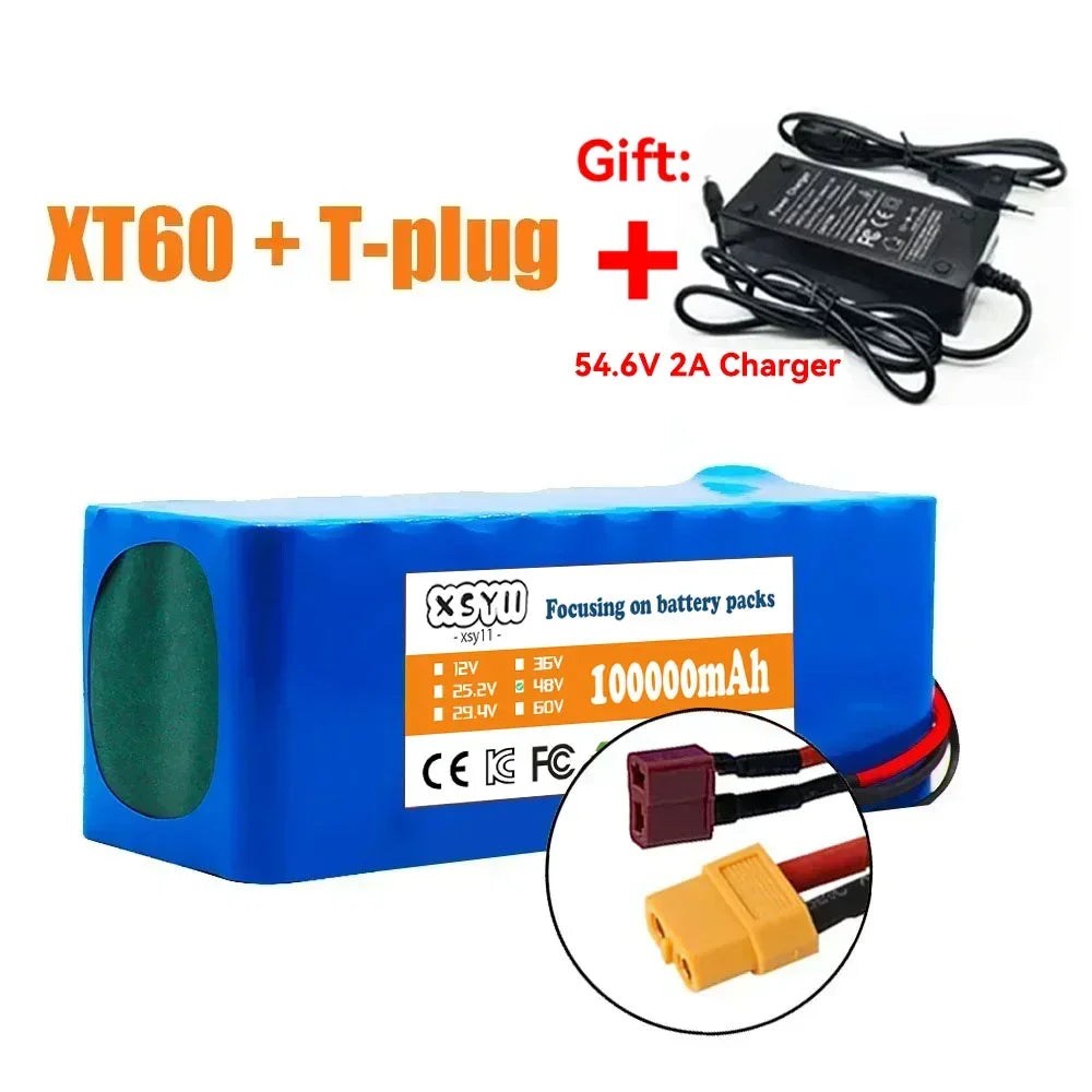 Genuine 48V 100Ah Motorized Scooter Battery 500W Citycoco with BMS Original Folding Car Battery 13s2p Lithium Battery Pack