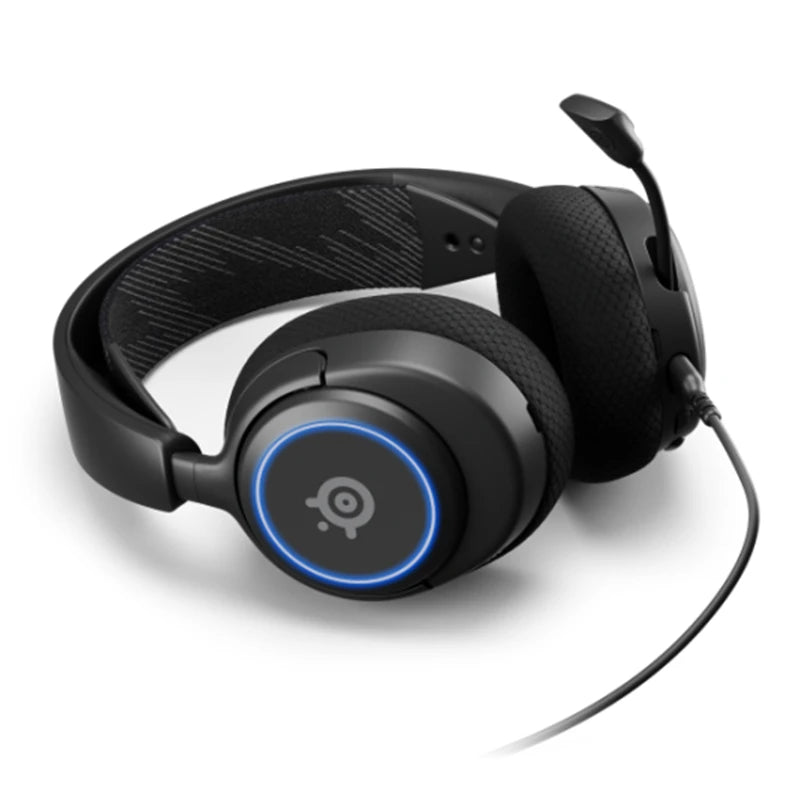 SteelSeries Arctis Nova 3 RGB Wired Gaming Headset the Lightweight Headphone with ClearCast Gen 2 Mic 360 Spatial Surround Sound