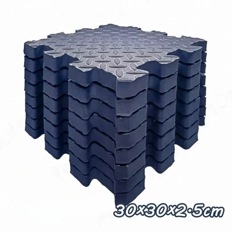 6Pcs 2.5cm Thickened Fitness Mat Non-slip Fall-proof Reusable Yoga Rug Helps Train for Play Home Gym Living Room Anti-Slip Mat