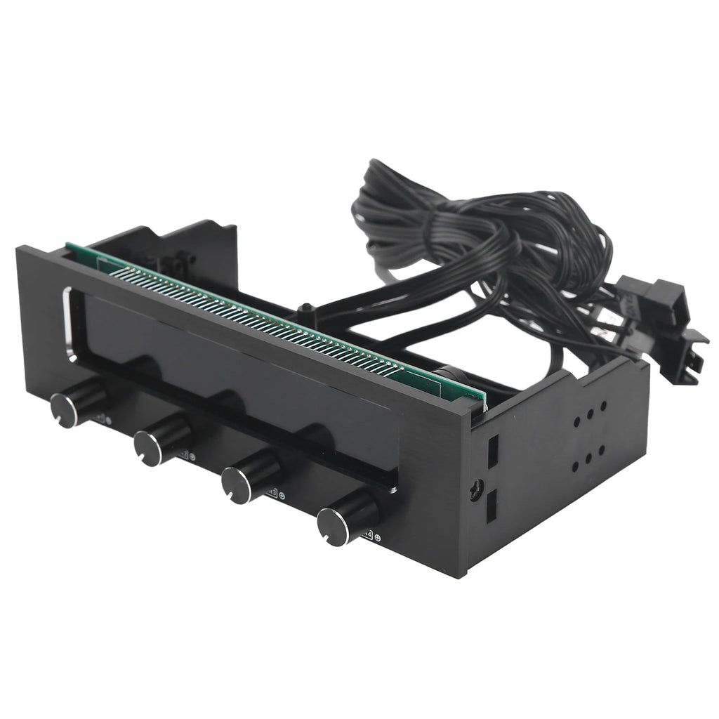 CPU Fan Controller Fan Controller STW‑6041 Fan Controller for Computer CPU Multifunctional 4-Channel Front Panel LCD Display