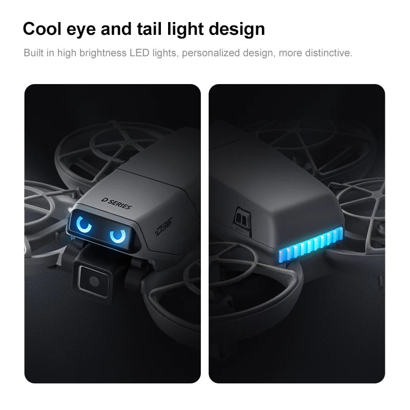 D36 Drone 4K HD Aerial Photography Dual Cameras Screen RC Quadcopter with Dynamic Lighting Optical Flow UAV Toys Gifts