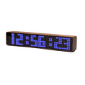 LED Desk Clocks Solid Wood Table Clocks Creative Digital Electronic Clock Modern WiFi Desktop Clock for Living Room Furniture