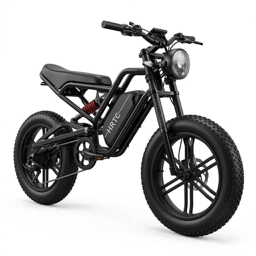 Premium 20" Softtail Electric Fat Tire Bike Frame Full Suspension 6061 Aluminum Alloy for Off-Road Snow E-Bike