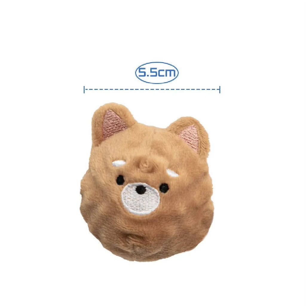 Pet Chew Ball Toys  Spiked Bouncing Puppy Teething Ball with Squeaker Interactive Teeth Cleaning Toy for Small Dogs  Cats Poodle
