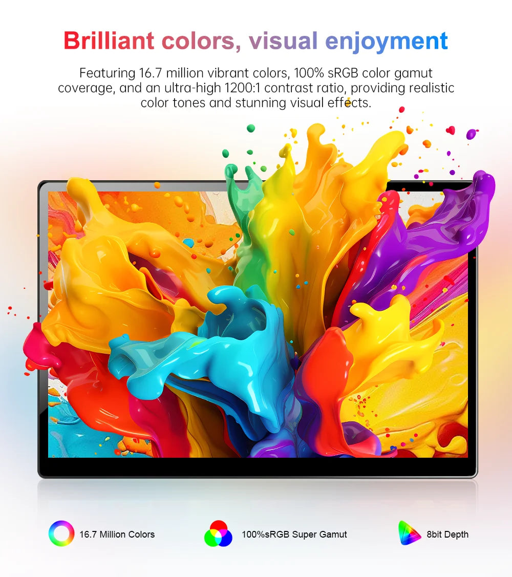 14 inch Portable Monitor Touch Screen with 1920X1200 IPS Office Computer Second Display for Laptop Phone CCTV DIY Car Syteam