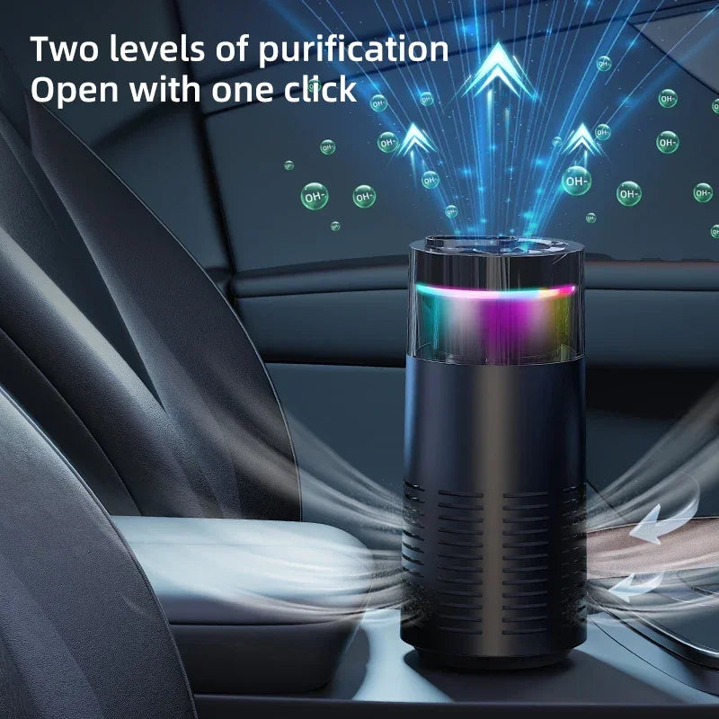 Mini Air Purifier with Aromatherapy Sticks True HEPA Filter Cleans Air & Eliminates 99.97% of Dust, Odors - Cars, School, Office
