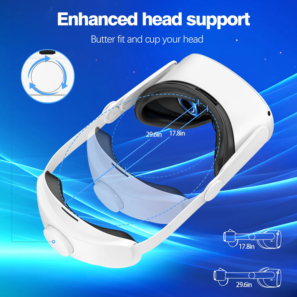 Head Strap Compatible with Oculus Quest 2, Adjustable Elite Strap Replacement in VR Accessories (Comfort Head Strap Only)