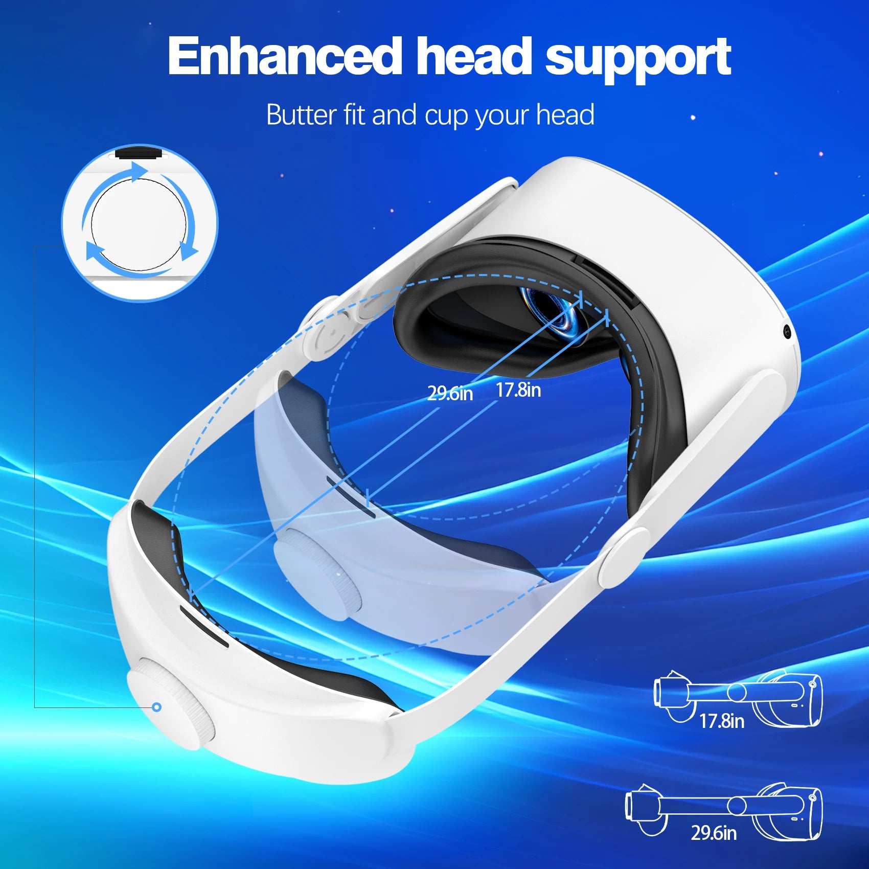 Head Strap Compatible with Oculus Quest 2, Adjustable Elite Strap Replacement in VR Accessories (Comfort Head Strap Only)