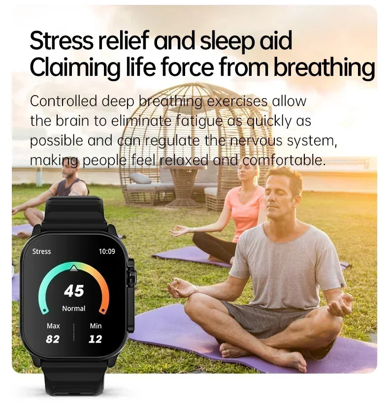 Watch 10 Smart Watch AMOLED Screen NFC Compass Fitness Clock Health Monitor Waterproof Wireless Call Watches for Men Women