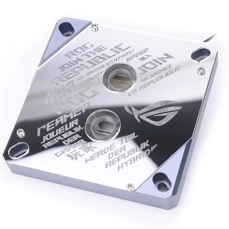 Mirror CPU Water Block 1700 Surface ROG 5V MB RGB SYNC Watercooler LGA1700 AM4 AM5 Platform Customized Available