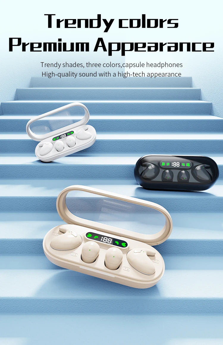 Pro Gaming Earbuds with ANC Ultra Long Battery Life Noise Cancelling for Sleep