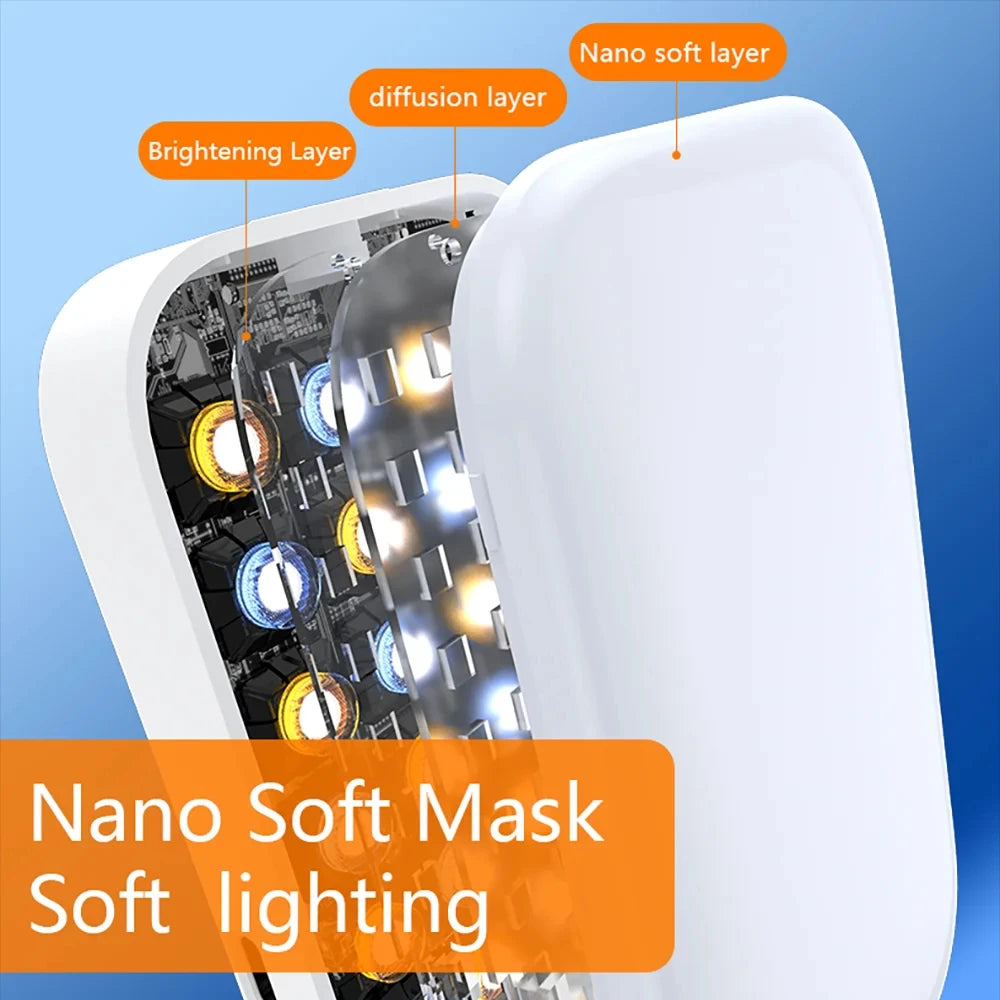 Portable Fill Light Desktop Integrated Folding Phone Stand Live Three Color Outdoor LED Light USB Rechargeable Photo Lamp