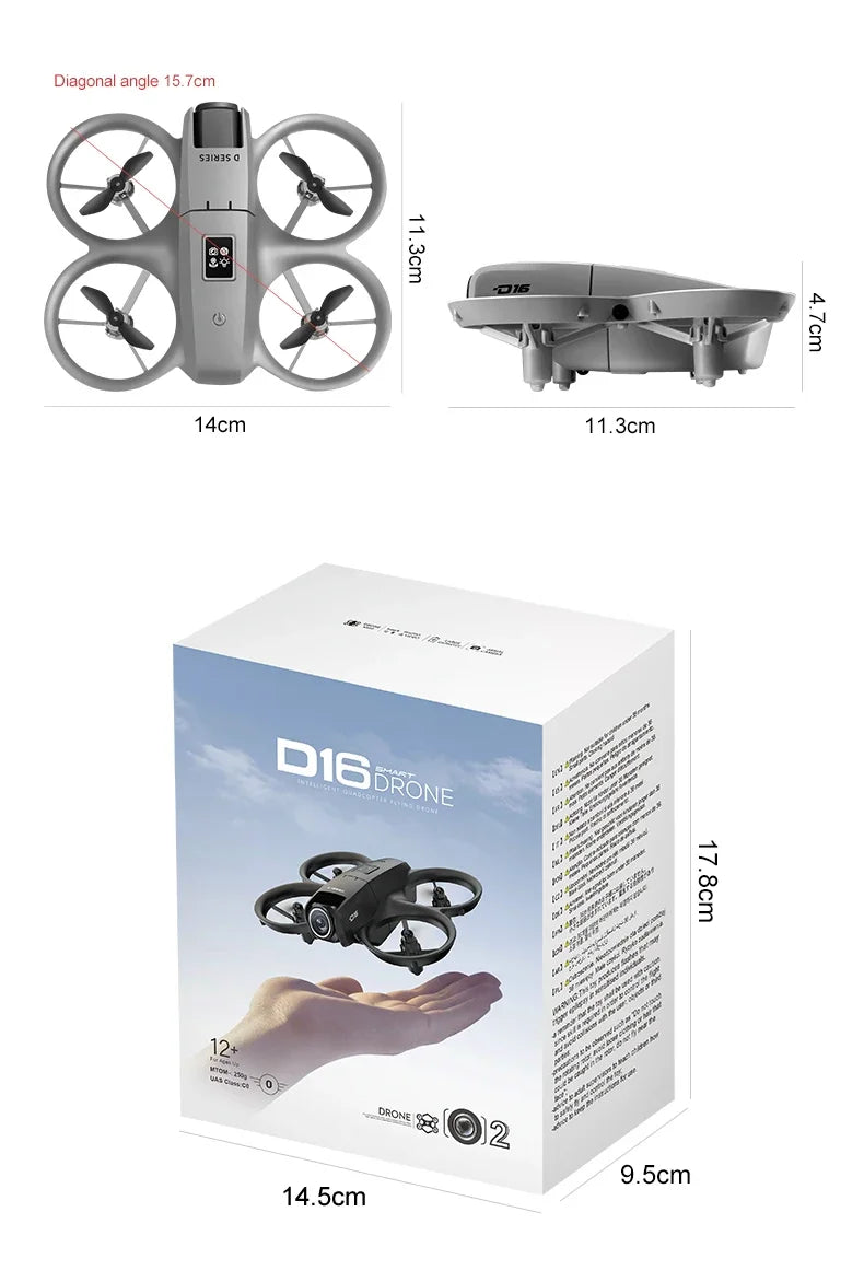 VIVO D16 Drone 8K Aerial HD Profesional Dual-camera Helicopter Optical Flow Positioning Avoidance Brushless Motor GPS Drone