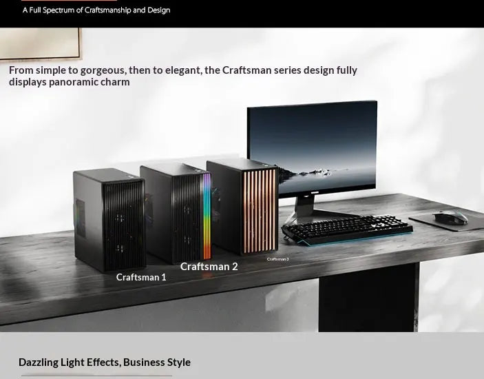 WJCOOLMAN Craftsman Series Home-type Desktop computer with small chassis Supports M-ATX motherboard