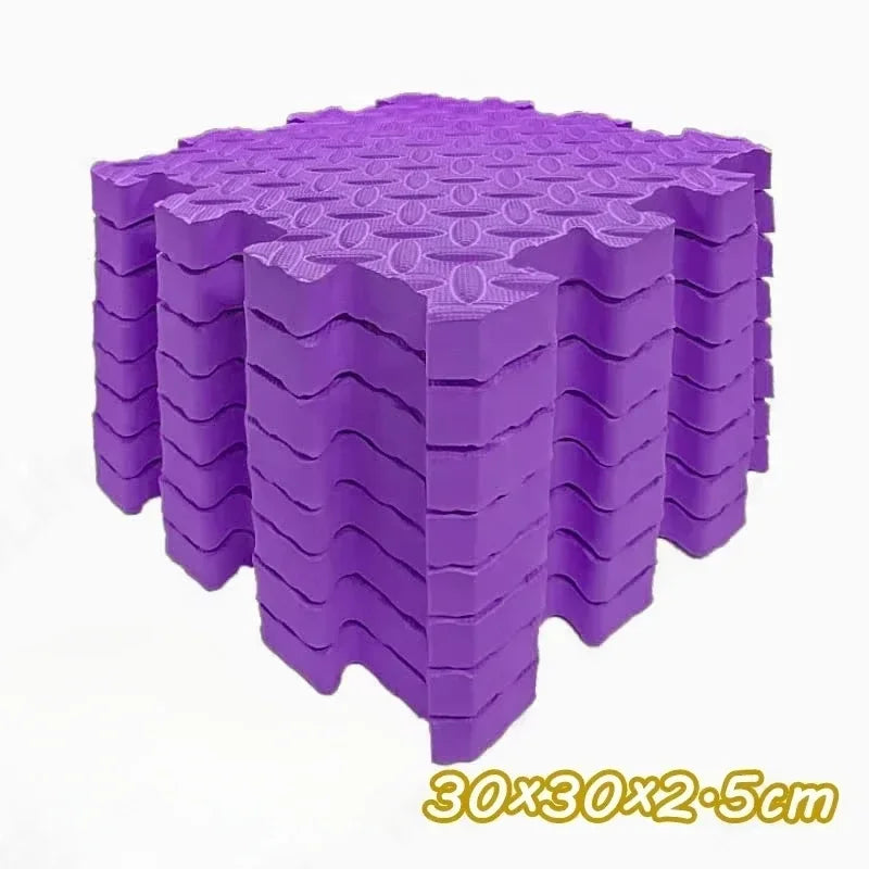 6Pcs 2.5cm Thickened Fitness Mat Non-slip Fall-proof Reusable Yoga Rug Helps Train for Play Home Gym Living Room Anti-Slip Mat