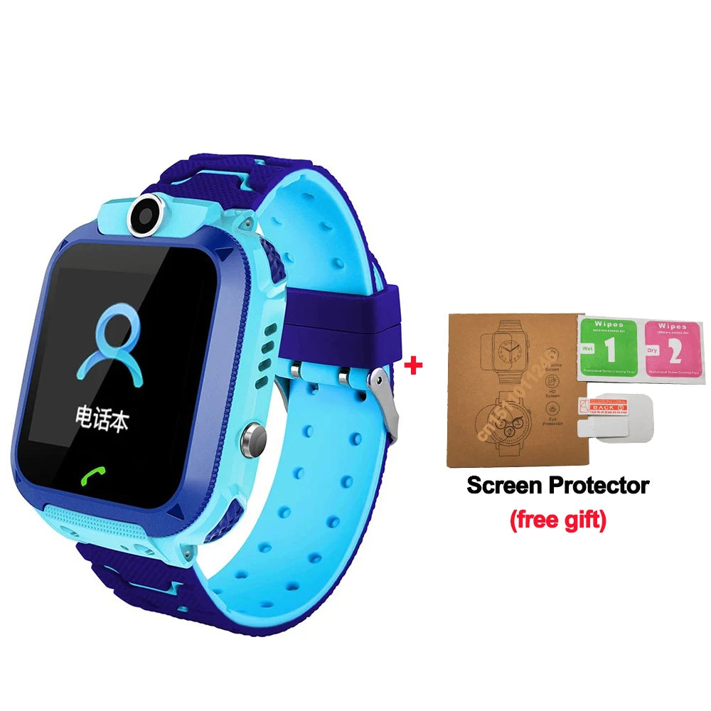 New Smart Watch Kids Position SOS Tracker Call Phone Voice Chat Photo Children Smartwatch Camera Boys Girls Gifts