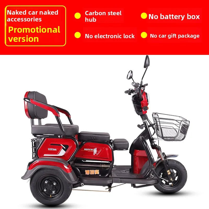 1000W 20ah Electric tricycle adult elderly scooter small household mini female Electro bike range 60km