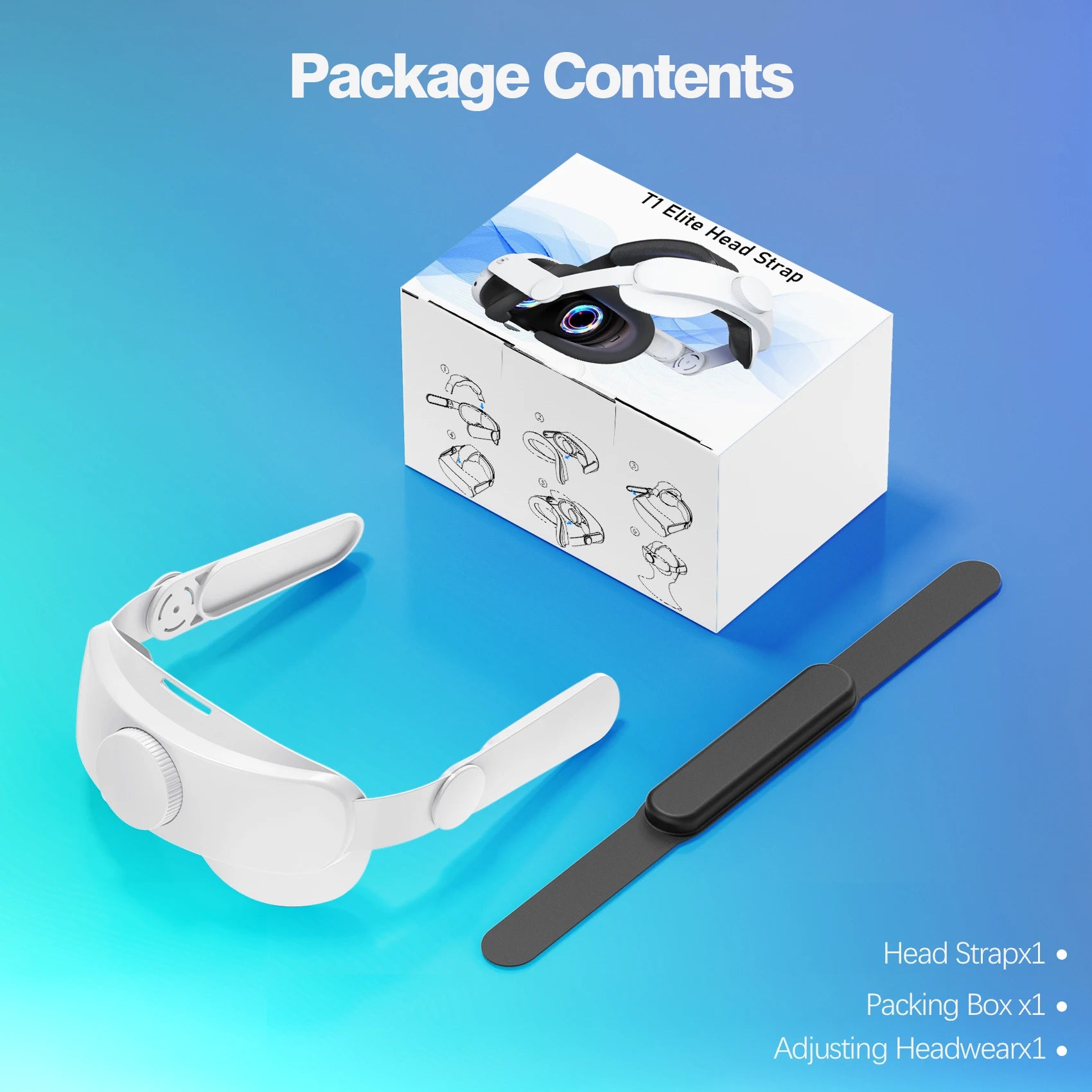 Head Strap Compatible with Oculus Quest 2, Adjustable Elite Strap Replacement in VR Accessories (Comfort Head Strap Only)