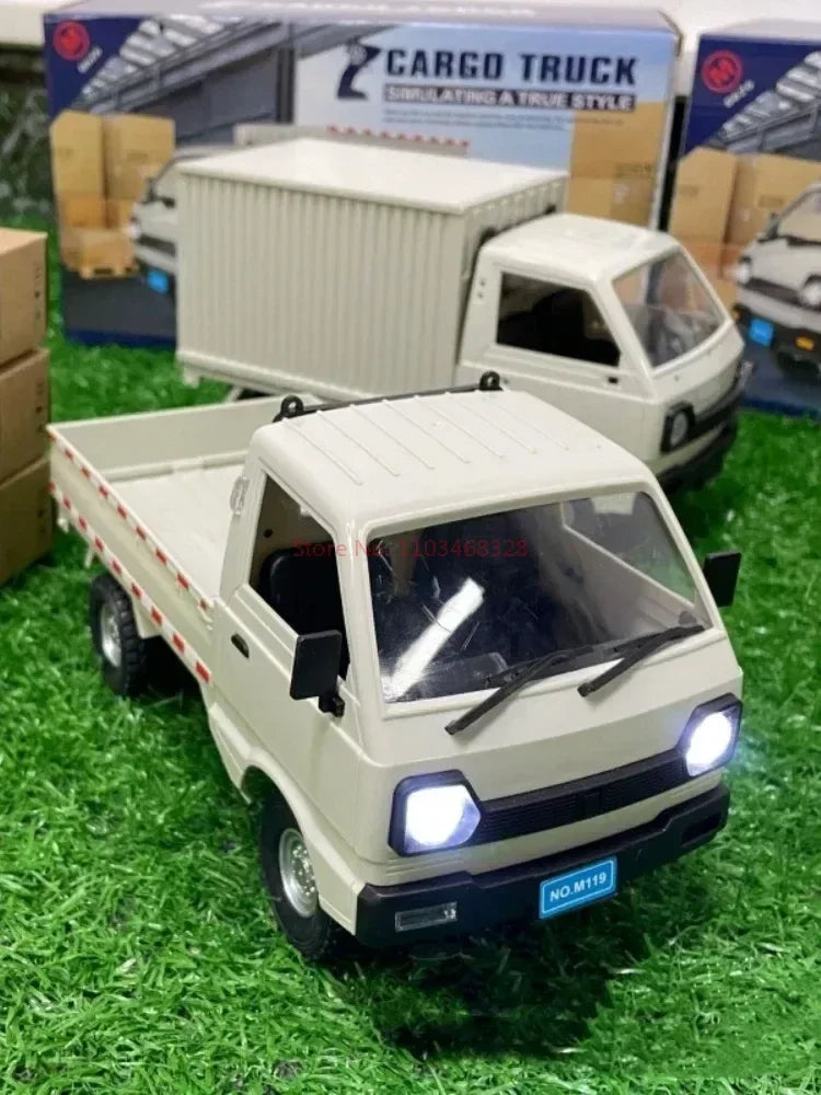 1:16 Wpl D12 Remote Control Electric Toys Rc Car Wuling Hongguang Simulation Drift Climbing Truck Led Light Cargo For Kids Gift