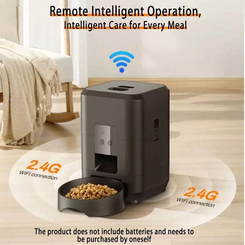 Automatic Feed Dispenser For Pets 2L Intelligent Feed Dispersion For Cats And Dogs Regular Quantitative Feeding With Recording