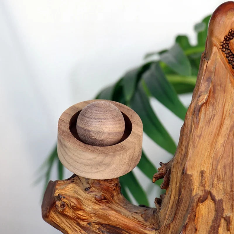 Wood Car Essential Oil Diffuser Wooden Aromatherapy Round Essential Oils Diffuser Set for Home Office Bedroom Car
