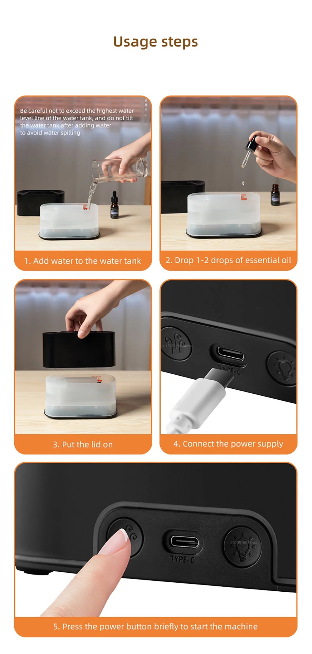 Essential Oils Diffuser Air Humidifier Fragrance For Home Office Automatic Aromatherapy Humidifier Diffuser With RGB Light