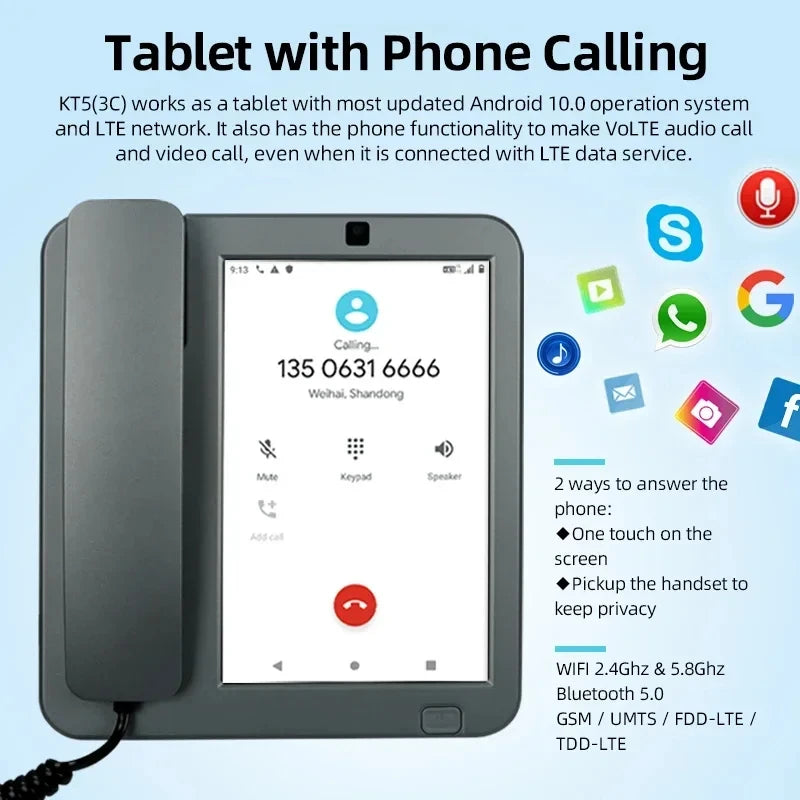 Android LTE  Fixed Wireless landline 4G SIM network videophone glob universal elderly WIFI video mobile phone home office