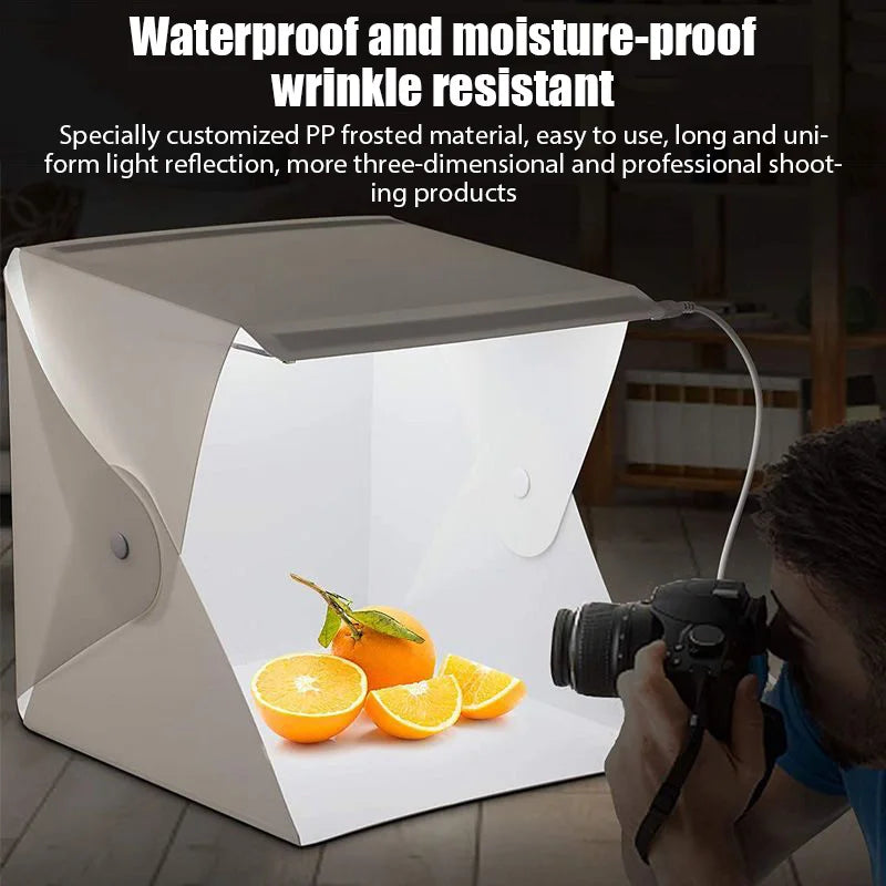 Photography LED Light Room Photo Studio Light 6 Color Backdrops Photobox For DSLR Camera Portable Folding Photobox Photography