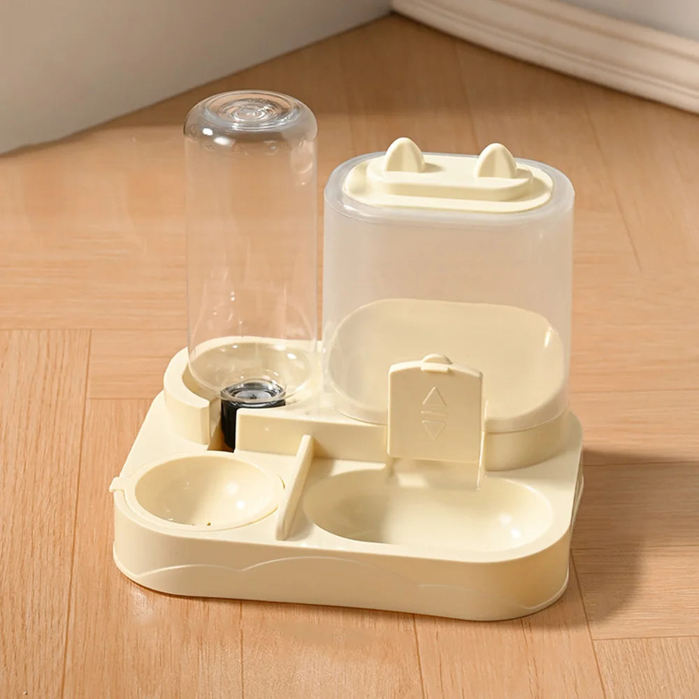 Automatic Pet Bowl for Cats - 2-in-1 Feeder & Water Dispenser, Non-Slip Cat Bowl, Suitable for Cats & Small Dogs,