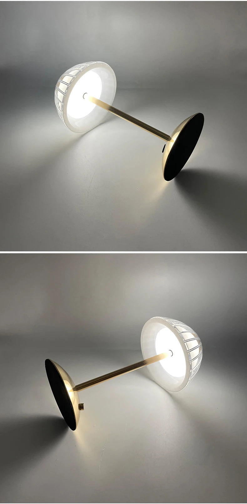 Nordic Crystal Rechargeable Table Lamp LED Bar Lamp Touch Dimmable Golden Desk Lamp Living Room Bedroom Hotel Lamp Bedside Lamp