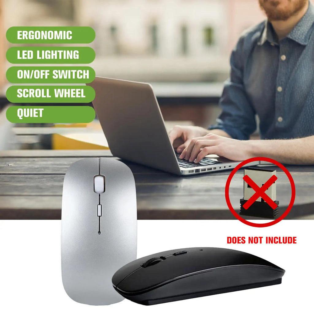 Wireless Mouse Bluetooth 5.0 Mouse Wireless Computer Silent Mice No Usb Adopter Ergonomic Mouse Optical Mice For Pc I V3r9